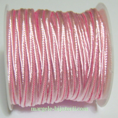 Snur Soutachee roz deschis, latime 2.5mm, rola 4 metri