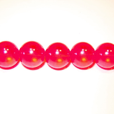 Perle sticla semitransparente rosii 8mm