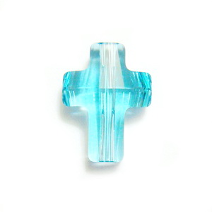 Swarovski Elements, Cross Bead 5378-Light Turquoise, 14mm