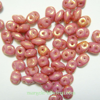 Margele Superduo 2,5x5mm Coral Light