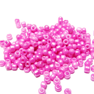 Margele nisip, roz, perlate, 3mm
