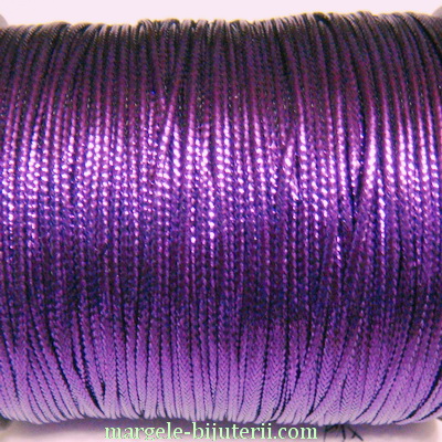 Fir lurex violet, plat, 1mm