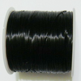 Fir elastic negru, 0.8mm, bobina 42 metri