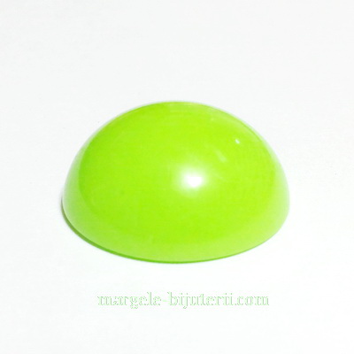 Cabochon plastic verde, 25x10mm