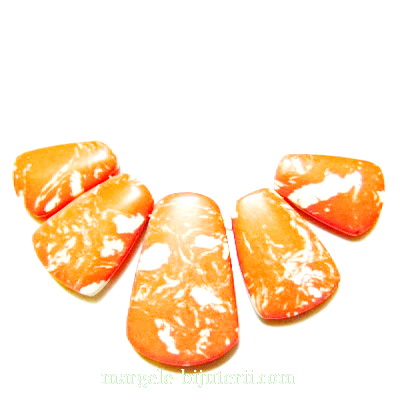 Compozit portocaliu cu alb, set 5 buc