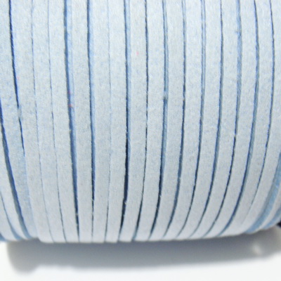 Snur faux suede, albastru deschis, grosime 3x1.5mm