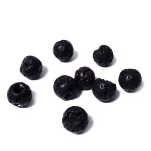 Lava sferice, negre, 10mm-putin ciobite