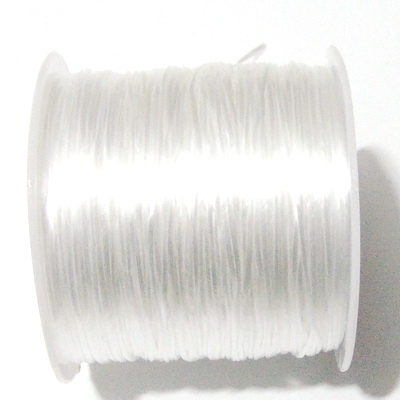 Fir elastic alb 0.8 mm, bobina 60 metri