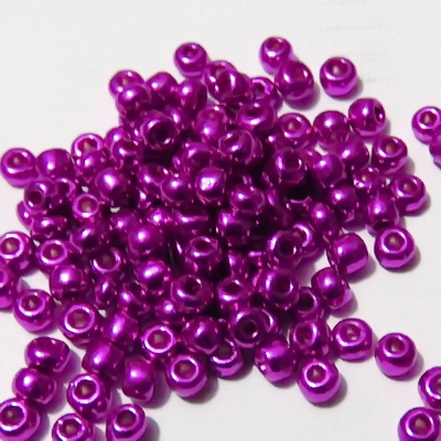  Margele nisip, fucsia-violet, perlate, 4mm