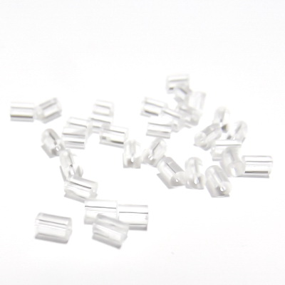 Dop silicon, tubular, transparent, 3x3mm-0.6gr(38-40bc)