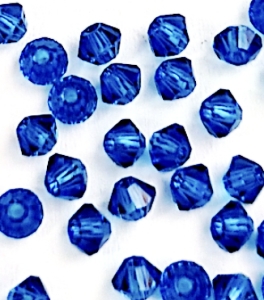 Swarovski Elements, Bicone 5328-Capri  Blue, 4mm