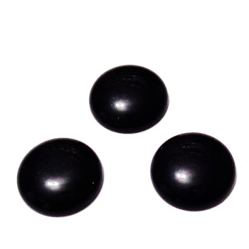 Cabochon plastic negru, 14x4mm