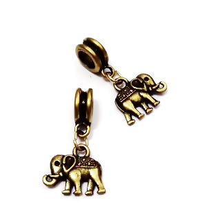 Accesoriu si pandantiv bronz pt. bratari tip Pandora, pandantiv elefant