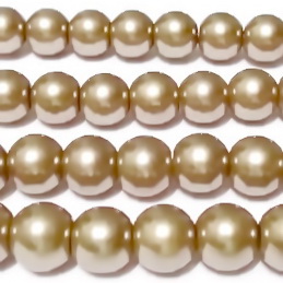 Perle sticla maro-caramel, 10mm