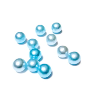 Perle plastic 6mm, FARA ORIFICIU, bleu