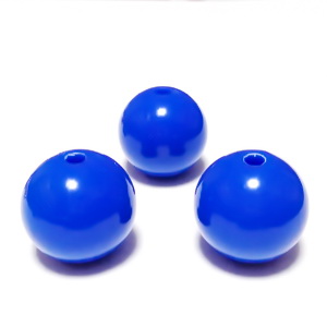 Margele plastic, albastru cobalt, 20mm