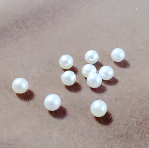 Perle plastic 7mm, FARA ORIFICIU, albe