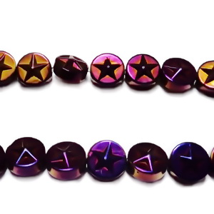 Hematite nemagnetice, electroplacate, violet multicolor, 8x3.5mm