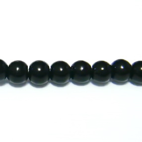 Margele sticla negre 3mm -  32 cm - cca 100 buc