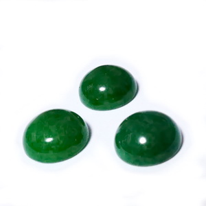 Cabochon jad verde, 10x6.4~4.8mm