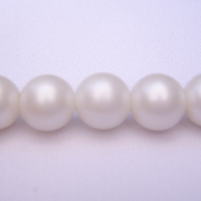 Perle plastic mate albe 10mm