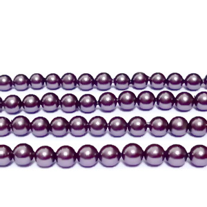 Perle stil Mallorca, violet, 4 mm