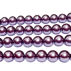 Perle stil Mallorca, violet, 6 mm