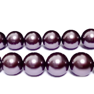 Perle stil Mallorca, violet, 12 mm