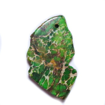 Pandantiv regalit verde cu jasp imperial, 39x22x5mm
