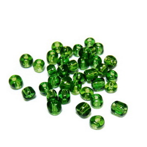 Margele nisip, verde-inchis, transparente, 4mm