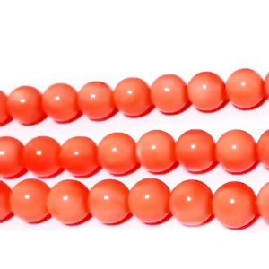Perle stil Mallorca, roz-portocaliu, 6.4 mm