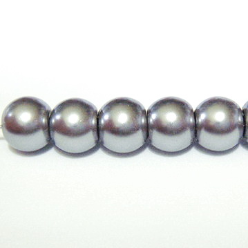 Perle sticla gri 6 mm