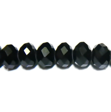 Cristale rondele negre 6x5mm