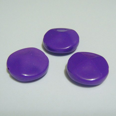 Margele plastic violet, disc 18mm