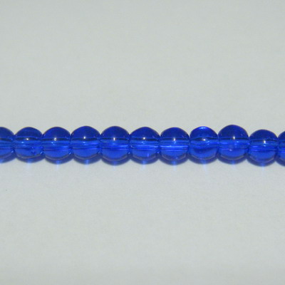 Margele sticla albastre 3mm -  32 cm - cca 100 buc