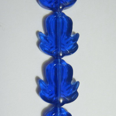 Floricele sticla albastre 20x17x6mm