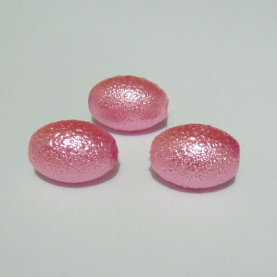 Perle sticla, stardust, ovale, roz, 14x10mm
