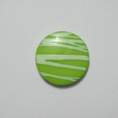 Margele plastic verde, disc 20mm