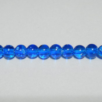 Margele sticla transparente albastre, galactic, 4mm