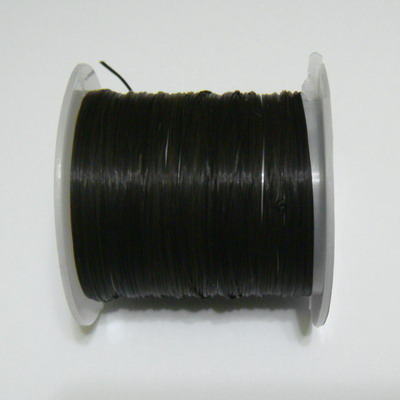 Fir elastic negru, 0.8mm, bobina 10.3 metri