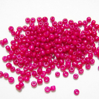 Margele nisip, opace, fucsia, 2mm