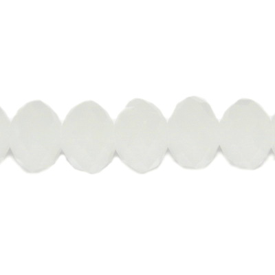 Cristale rondele albe, imitatie jad 10x8mm