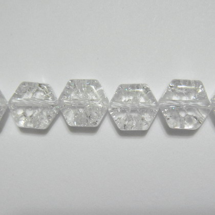 Cristal de gheata, hexagonal, 8x8x4mm