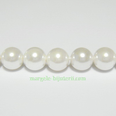 Perle stil Mallorca, albe, 8.5 mm