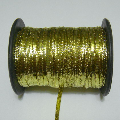 Fir lurex auriu, plat, 3.5mm