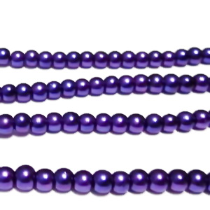 Perle sticla violet, 4mm