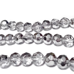 Cristale rotunde argintii-semitransparente 8mm
