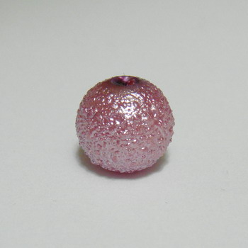 Perle plastic roz-liliac, stardust, 12mm