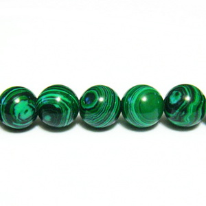 Malachit de sinteza, sferic, verde, 8mm