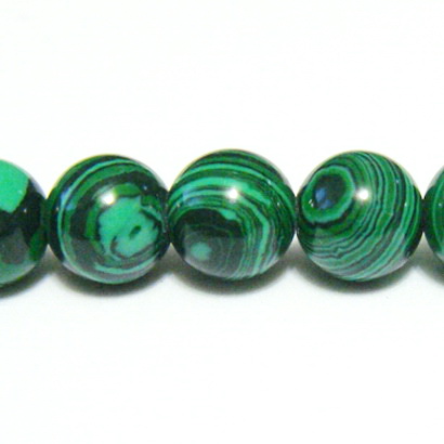 Malachit de sinteza, sferic, verde, 10mm